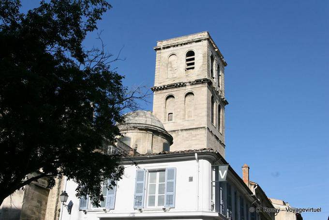 Bell tower of the church St. Agricola, Avignon, Provence, France