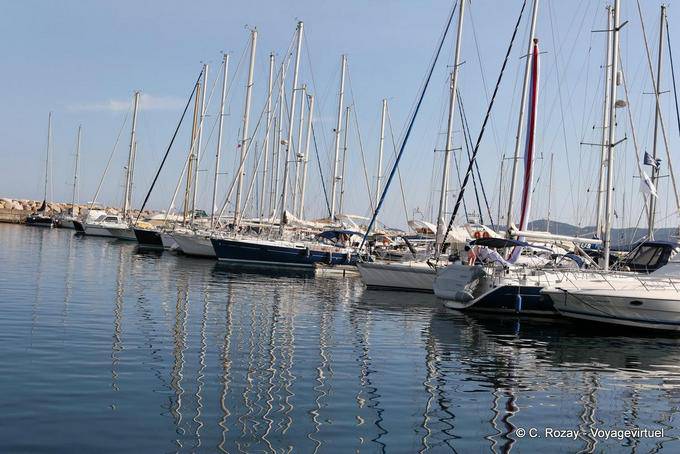 The marina in Bormes-les-Mimosas, Provence, France