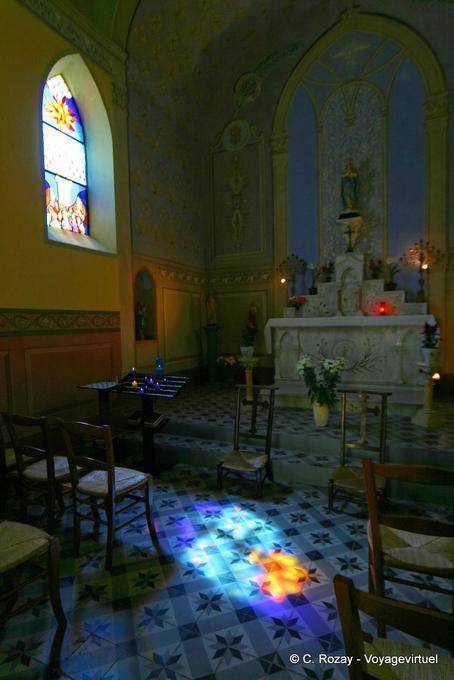Collobrières, interior view of the Notre-Dame de la Tour, Provence, France