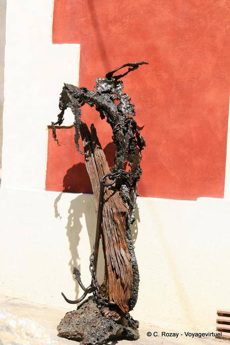 Collobrières, exhibition of iron and wood, Provence, France