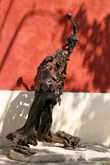 Collobrières, metal sculpture, Provence, France