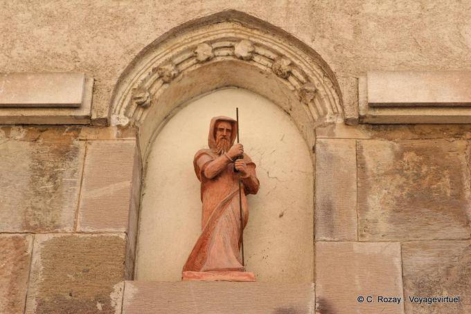 Fréjus, Statue on St. Francis of Paola Chapel, Provence, France