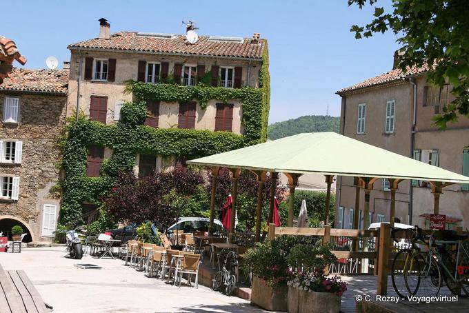 La Garde-Freinet on the Place du Marché de Provence, Provence, France