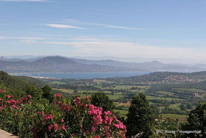 Panorama of the Gulf of Saint-Tropez from Gassin, Provence, France