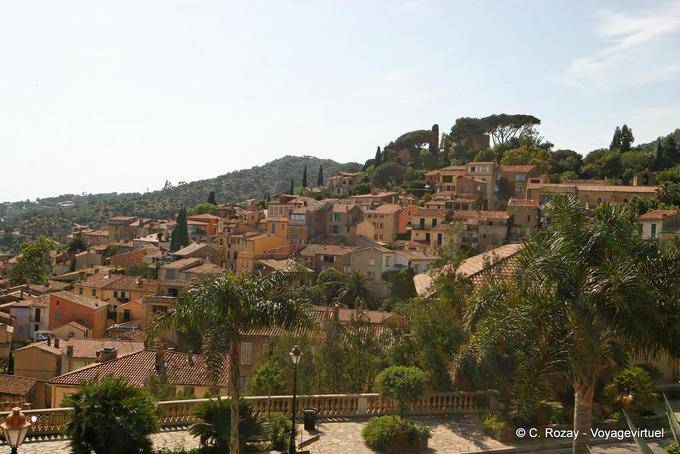 Panoramic view of Bormes les Mimosas, Provence, France