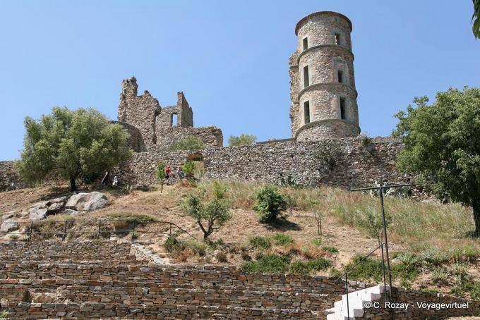 Grimaud, outdoor theater and castle of Count Senard, Provence, France