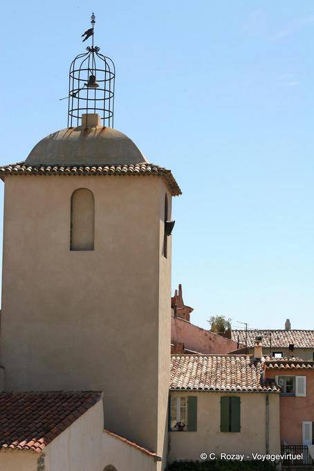 Ramatuelle, bell tower of Notre Dame, Provence, France