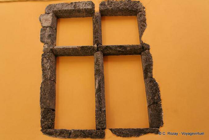 Saint-Tropez, ancient walled window, Provence, France