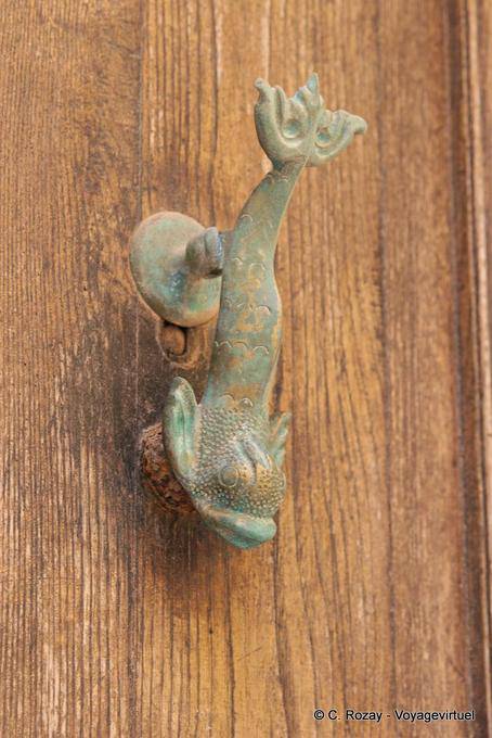 Saint-Tropez, striking fish-shaped door, Provence, France