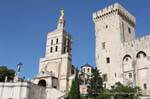 Notre Dame des Doms, overview of the site from the foot of the rock, Avignon, France.