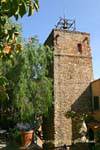 Bormes-les-Mimosas, medieval bell tower, France.