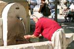Saint-Tropez, refresh at the fountain, France.
