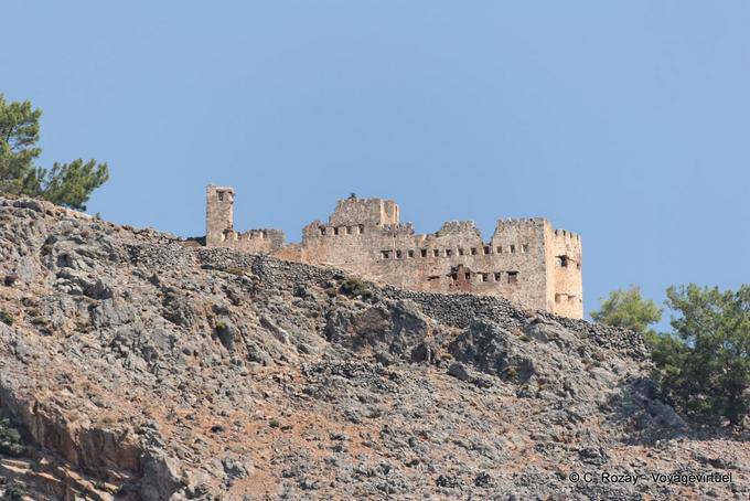 Ruins of the Turkish fortress Agia Roumeli - Crete, Greece