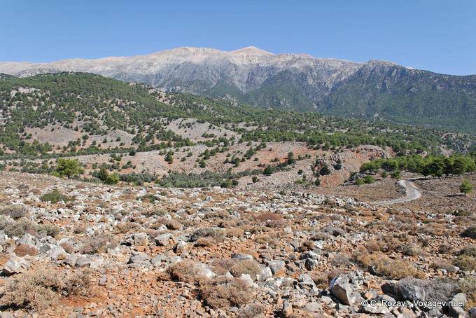 Anopoli, Mountainous landscape to the gorges Aradena - Crete, Greece