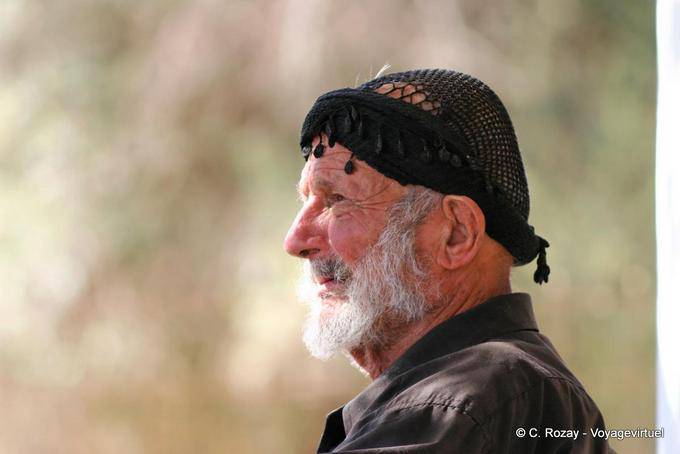 Anopolis Man in sariki - Crete, Greece