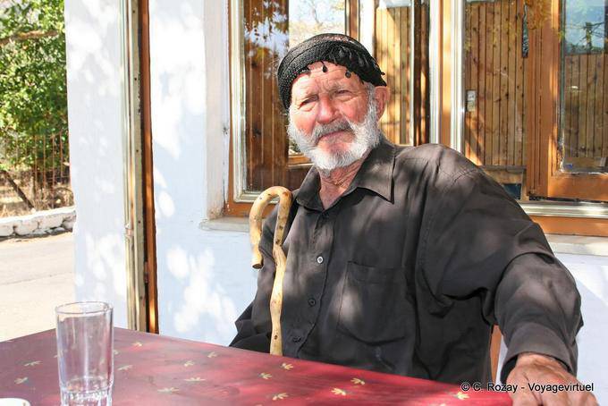 Anopolis cane old shepherd - Crete, Greece