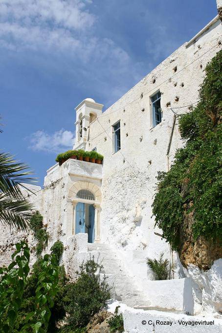 The steps from where the name of the monastery of Chryssoskalitissa (Inachorio) - Crete, Greece
