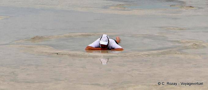 Elafonissi, lying in a sandy crater - Crete, Greece
