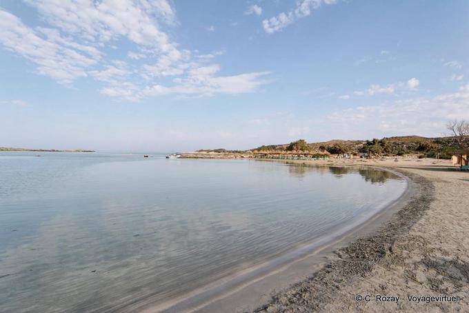 Mirror on the East Sea beach Elafonisi - Crete, Greece