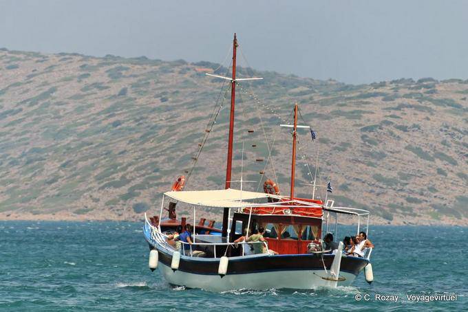 Boat off Elounda - Crete, Greece