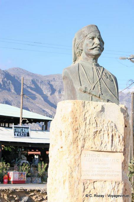 Fragokastello statue of Hadzi Michalis Dalianis - Crete, Greece