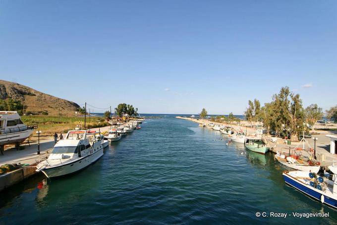Boats moored in the canal, Georgioupoli - Crete, Greece