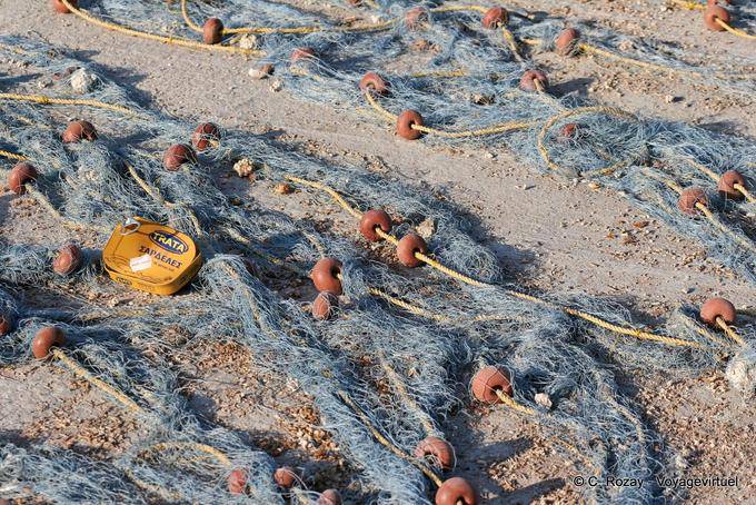 Fishing nets and tin of sardines, Georgioupoli - Crete, Greece