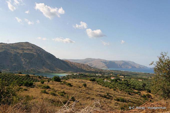 Panorama of the lake area since Xilladania Kourna, Georgioupoli - Crete, Greece