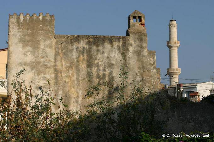 Wall and minaret Hania (Chania) - Crete, Greece