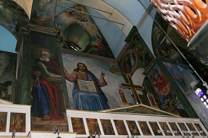 Inside the cathedral temple of Eisodion tis Theotokou (Trimartiri), Chania (τα Χανιά) - Crete, Greece