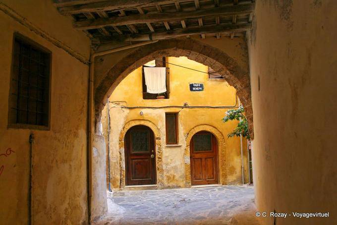 Ancient passage in the historical center, Chania - Crete, Greece