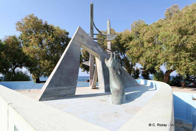 The Hand monument, Theotokopoulou Street, Chania - Crete, Greece