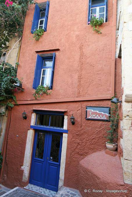Skala, color harmony in home, Chania - Crete, Greece