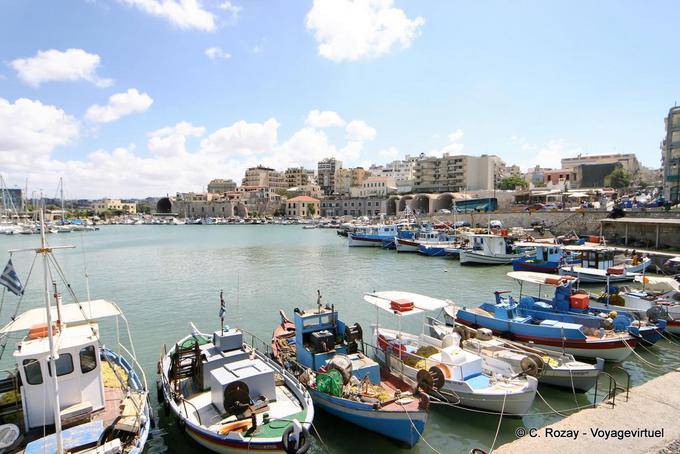 The old port since Leof. Nearchou, Iraklio (Heraklion) - Crete, Greece