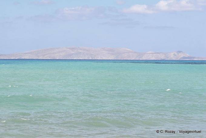 In the distance, the island of God or Zeus island, Iraklio - Crete, Greece