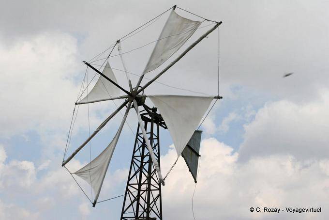 Wind turbine characteristic of Lassithi plateau - Crete, Greece