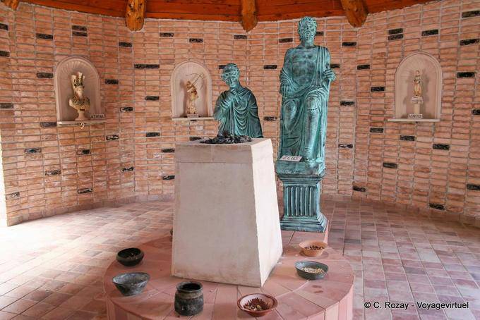 Home of the gods with statues of Zeus and Hera, Lassithi Homo Sapiens Museum - Crete, Greece