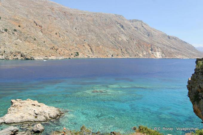 Loutro, water colors and trasparence funds - Crete, Greece