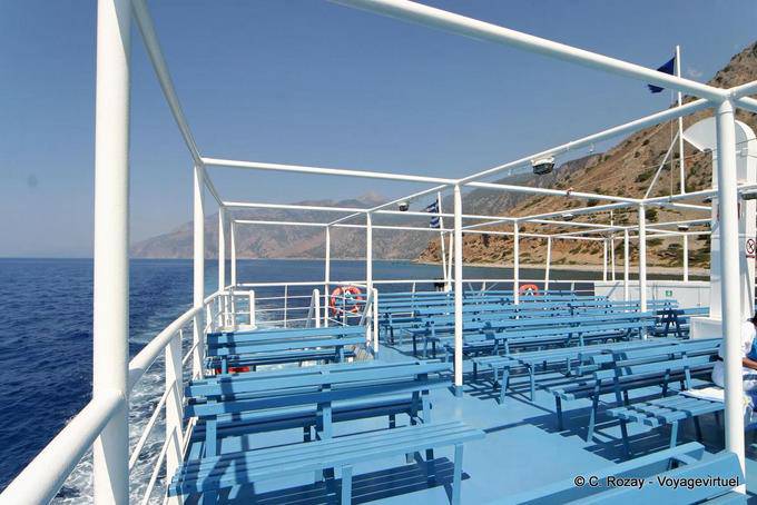 On the ferry bridge between Loutro and Agia Roumeli - Crete, Greece