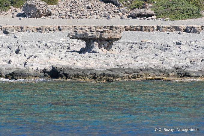 Volcanic table on the coast between Sougia and Paleochora - Crete, Greece
