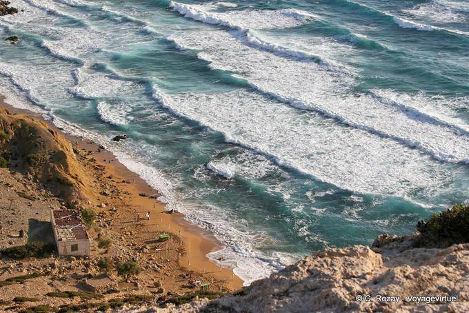 Red sand beach called Epirus, Matala - Crete, Greece