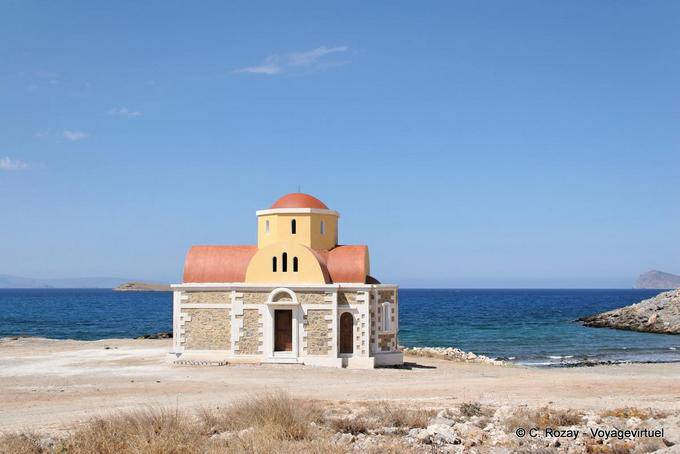 Pahia Ammos Orthodox church by the sea - Crete, Greece