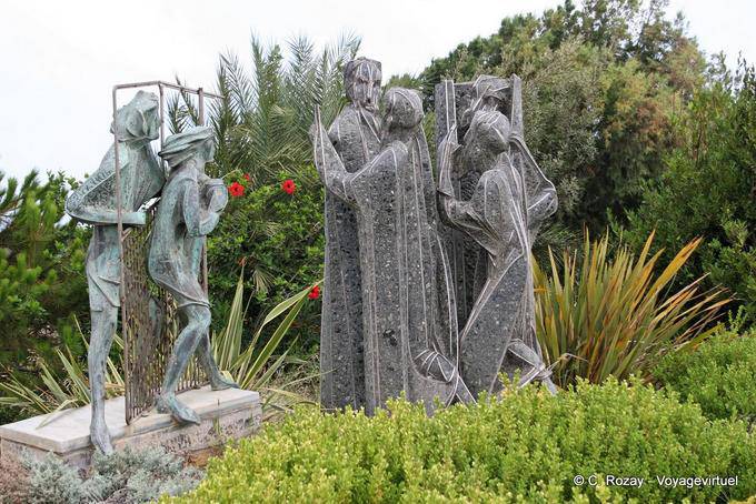 Recent sculpture by Manolis Tzobanakis, Moni Toplou - Crete, Greece