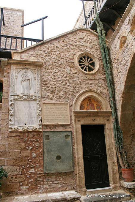 Facade of the chapel dedicated to the Virgin, Moni Toplou - Crete, Greece