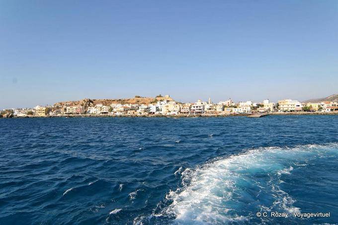 Boat city view side, Paleochora - Crete, Greece