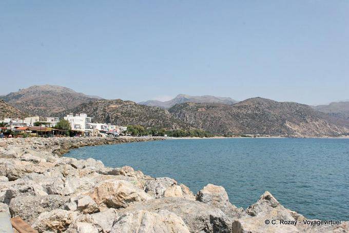 Paleochora, view from the sea wall side - Crete, Greece