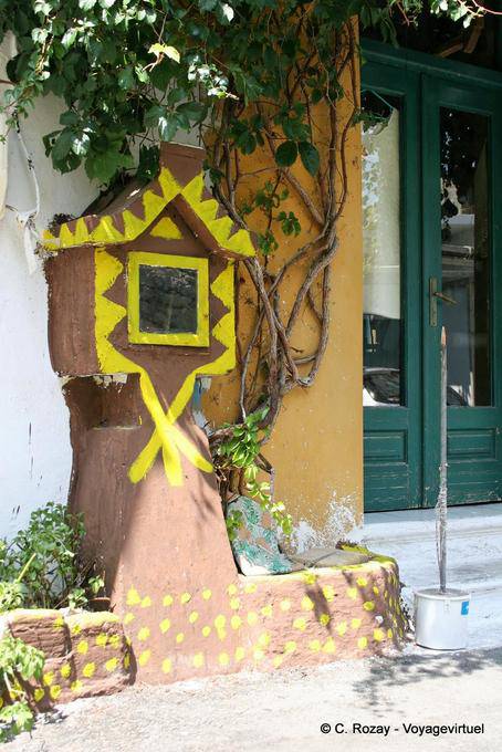 Votive stuck in a wall, Paleochora - Crete, Greece
