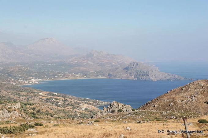 Plakias bay view from the heights to Sellia - Crete, Greece