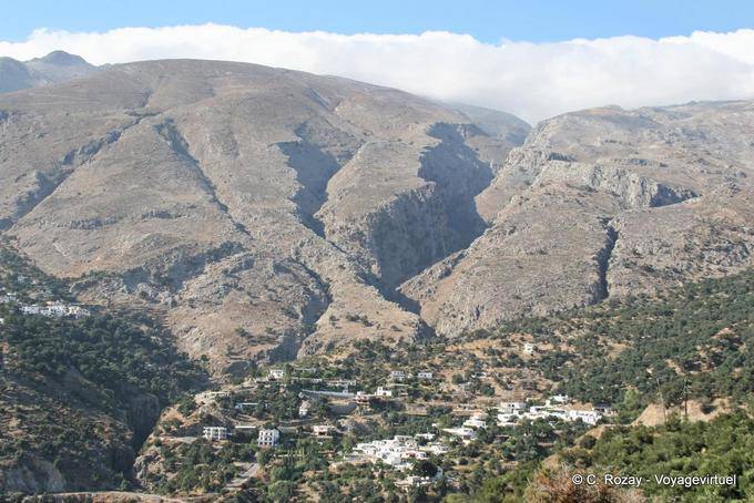 Landscape towards Khaki Rodakino between Sellia and Skaloti - Crete, Greece