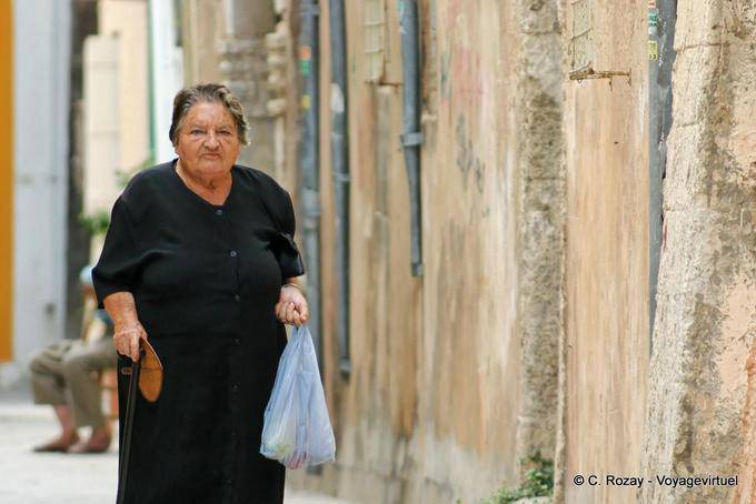 Rethymnon, a resident of the city back races - Crete, Greece